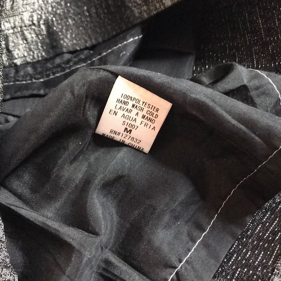 BODY POLICY silver gray sparkly mini skirt M - Picture 7 of 8